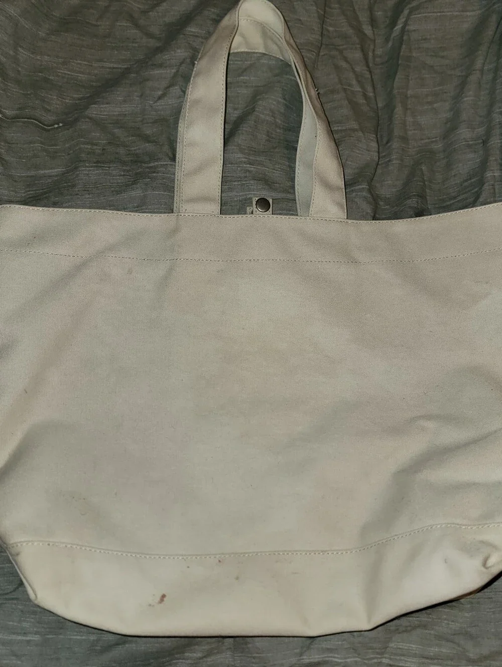 Diesel White Canvas Tote Bag Black Graphic Print